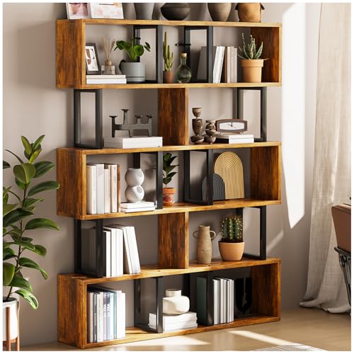 Opiniones de Libreros Walmart disponible en línea. 45 SIMPLE ESPACIO Librero, Librero Organizador Madera de 6 Capas,Librería sencilla de gran tamaño,El tamaño de 160*120*24 CM de Librería tipo Escalera Apta para Muebles de...