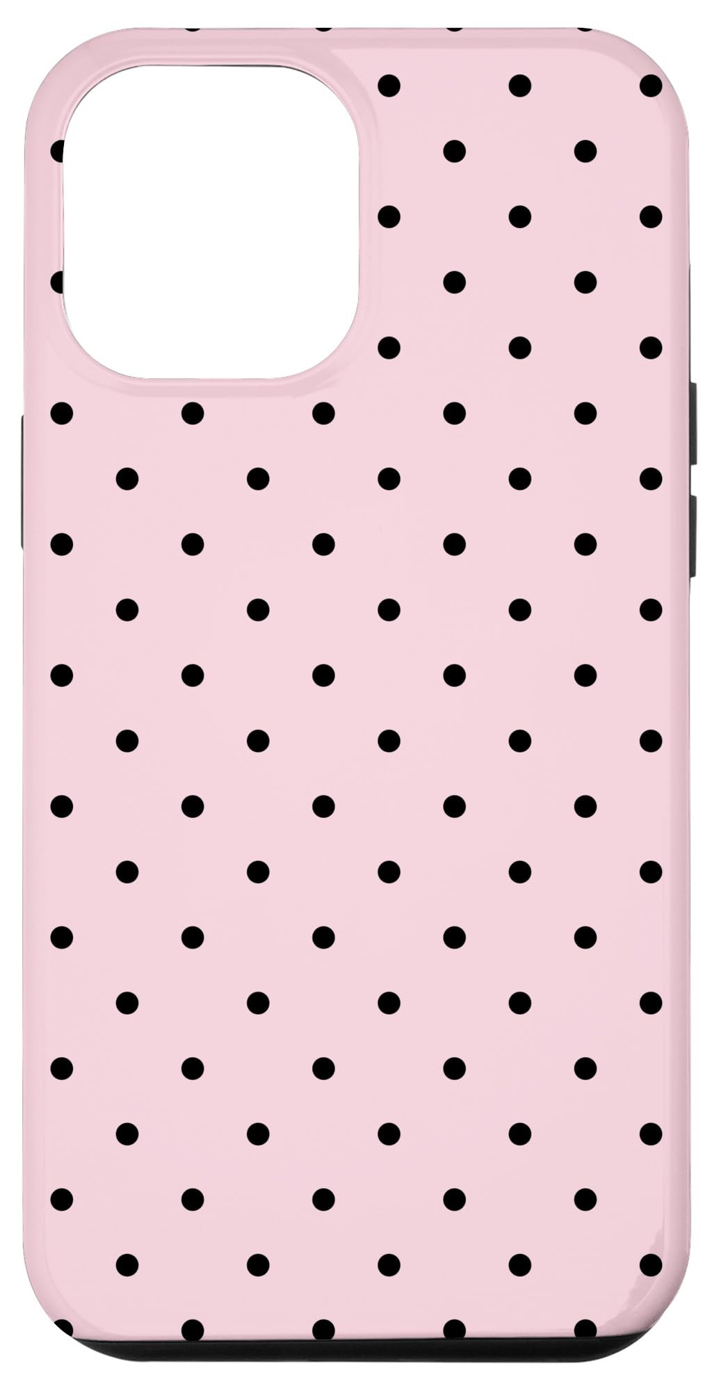 Light Pink and Black Polka Dot Pattern Case for iPhone 12 Pro Max