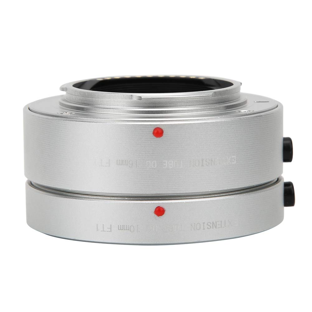Tubos de extensión Macro para cámara, Montaje metálico, Enfoque automático, electrónico, Compatible con Modos TTL y Ae, Longitudes de 10 mm y 16 mm (Gris)