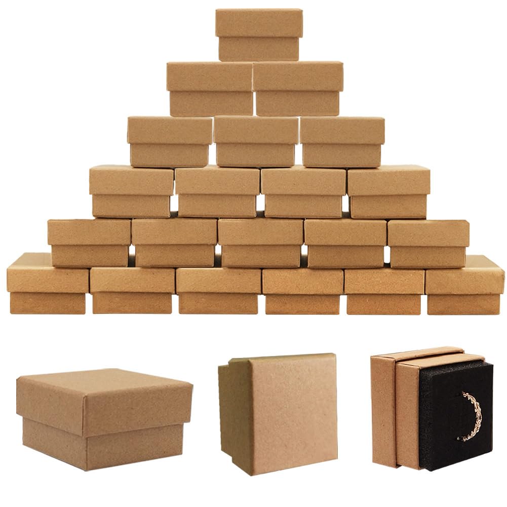 12pcs Jewellery Boxes Square Cardboard Rings Boxes Jewelry Cardboard Paper Detail Gift Box For Necklaces Birthday Wedding Party Festivals Birthday 5 X