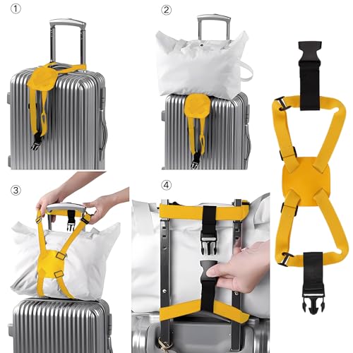 Image of 3 Pack Luggage Straps for Suitcases and Add A Bag Luggage Straps for Backpack Straps, Bag Belt Travel Belt for Luggage Buckle Straps Luggage Connector Straps for Suitcases