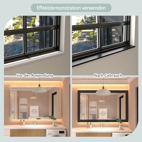 FEILAYS Holzmaserung Aufkleber, reparieren Löcher im Boden, reparieren Holztüren mit dekorativen Streifen,Türrahmen 5cmx10m schwarze