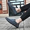 Mens Leather Loafers Casual Slip on Walking Shoes Business Dress Moccasins Soft Soles Non Slip Work Shoes Driving Moccasin Loafers Blue #4