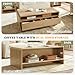 AMERLIFE 4-Piece Living Room Furniture Set, Fluted TV Stand for TVs up to 80