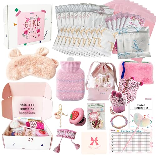 First Period Kit for Girls 9-12 | 50 PC MultipieYo Teen Preteen Tween Period Starter Kit for Girls 10-12 | 1st Period Gifts | Period Packs for Young Girls First Time