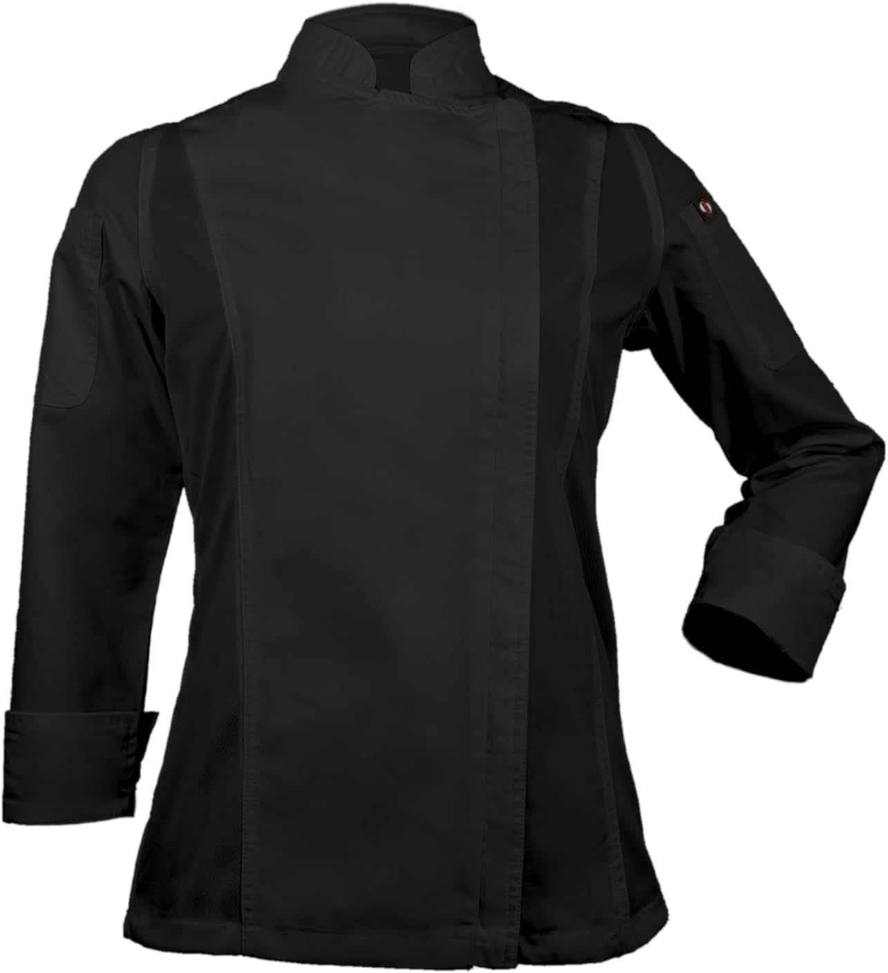 ChefsCloset Unisex Women's Bailey Chef Coat, Long Sleeve Zipper Chef Jacket, Ladies