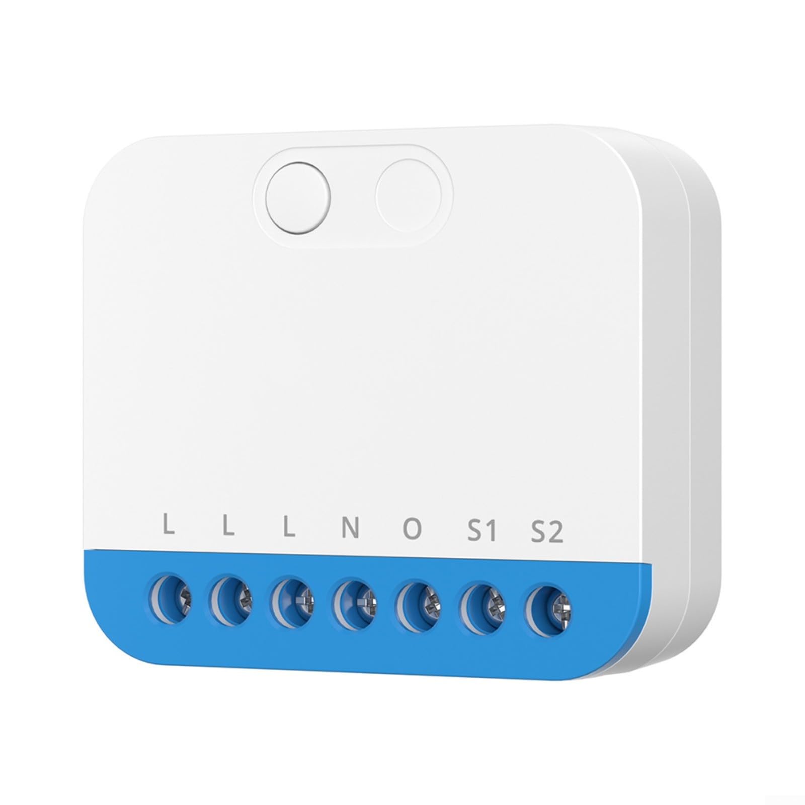Interruttore Smart Dimmer MINI-ZBDIM con misurazione dell'energia in tempo reale, protezione da surriscaldamento, telecomando per Alexa e Google Assistant, 220-240 V, 400 W, bianco