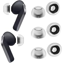 AZLA Max for Galaxy Buds 4 Pro & Galaxy Buds 3 Pro Samsung-Certified Replacement Ear Tips, Medical Silicone Earbud Tips, Matte Surface, Precision Filter for Original Sound Black, M-ML-L