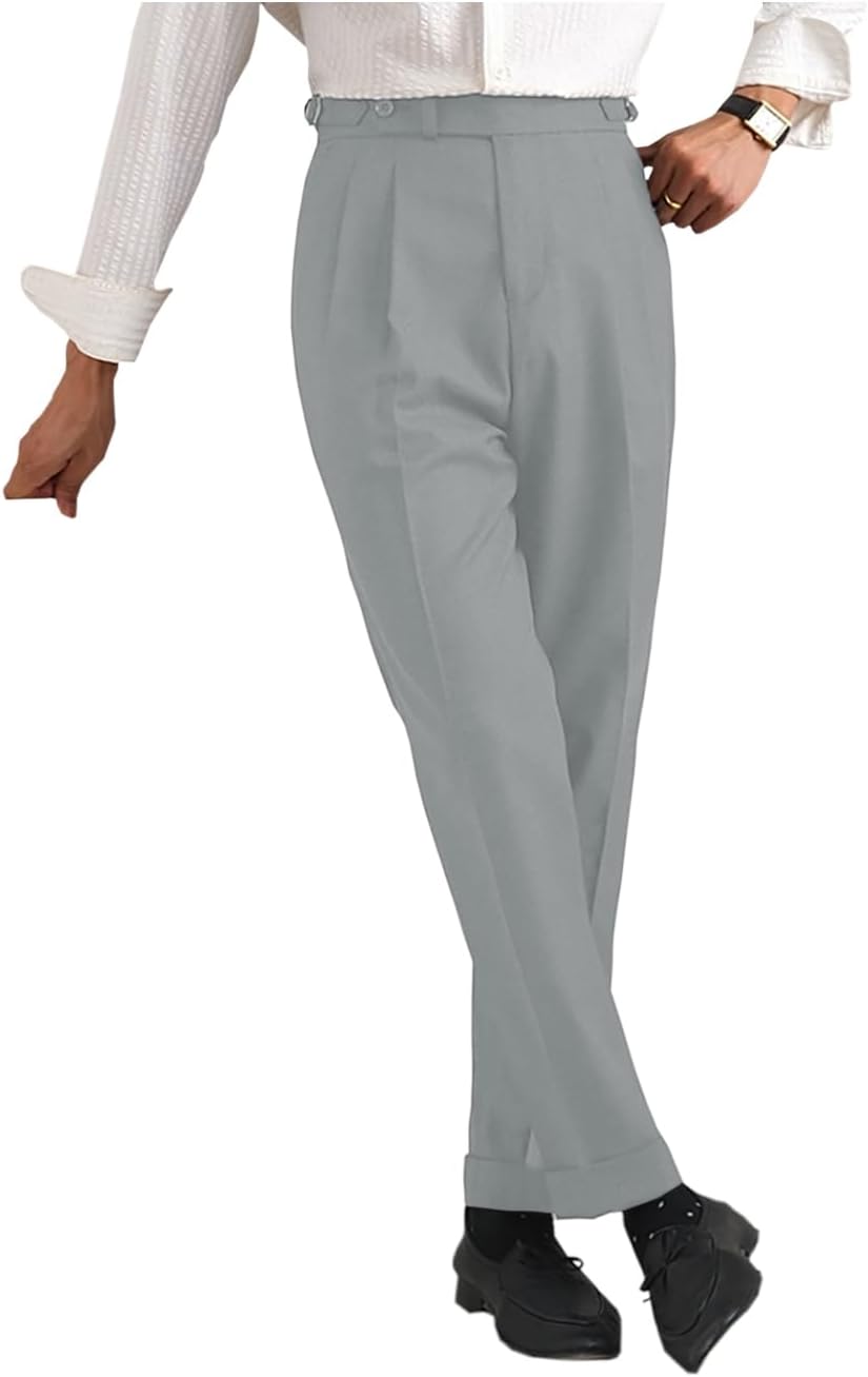 sachin and babi light blue dress Mens High Waisted Pleated Dress Pants Adjustable Honduras