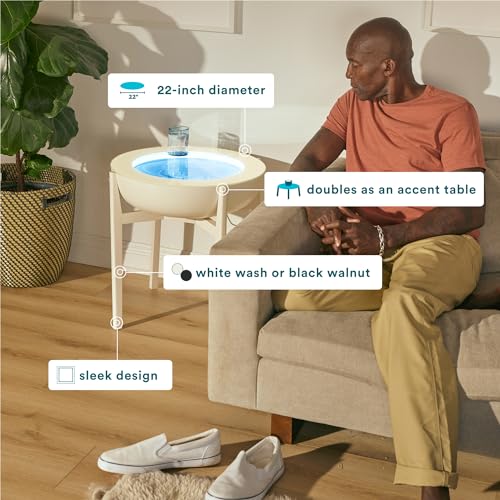 HoMedics Drift Sandscape Solid Wood Sand Table Stand Compatible with drift 21” , ST-400-BK, ST-400-CE, White Wash (Stand Only, Drift Sold Separately) by Homedics - Image 3