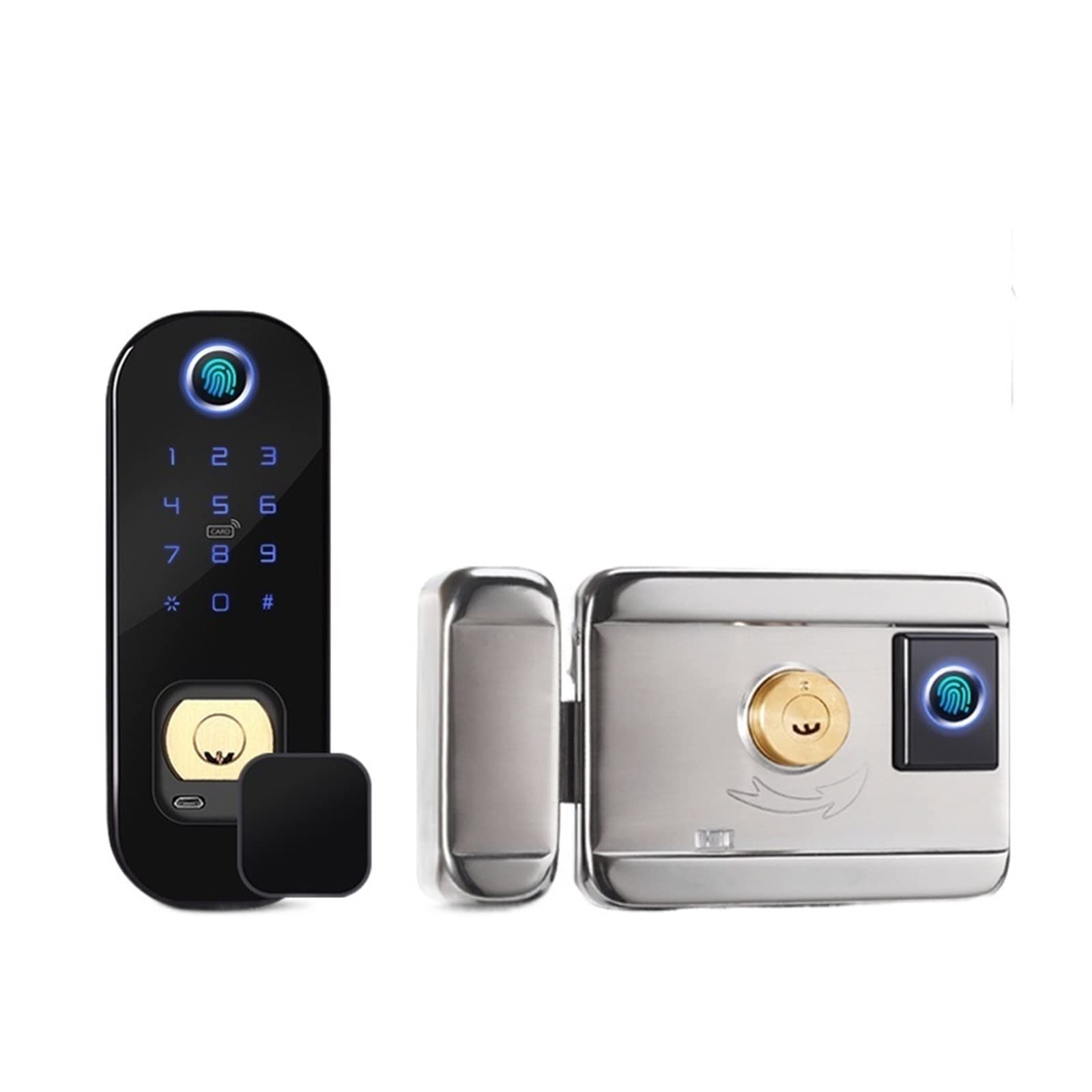 Maniglia di sicurezza elettronica senza chiave intelligente antifurto Smart Outdoor Tuya Serratura a doppia faccia for impronte digitali