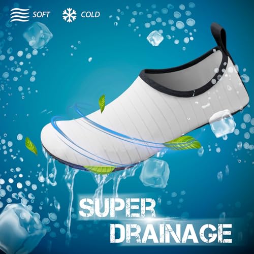 Image of SIMARI Water Shoes for Women Men Swim Aqua Socks Beach Pool Essentials Barefoot Surf River Boat Kayak Sea Yoga Sand Exercise Sport Accessories Breathable Quick-Dry Adult Youth Kid Size SWS001