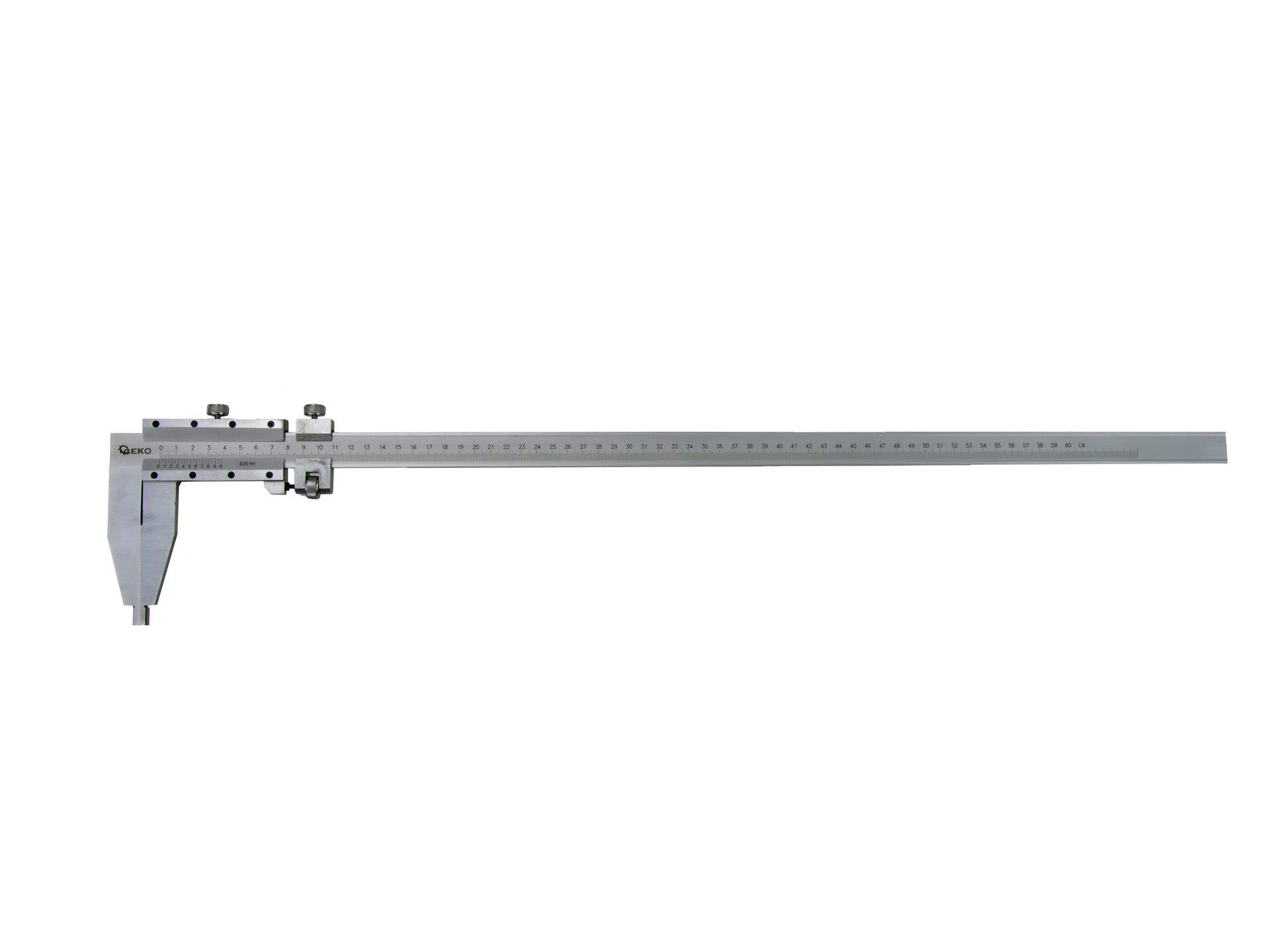Geko G01496 Schwerlast-Messschieber, 600 mm, 0,05 mm, Silber