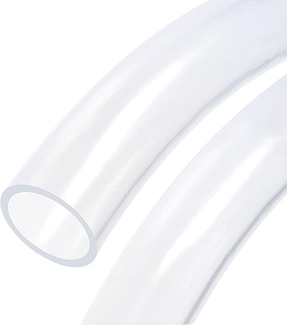 sourcing map PVC Transparent Hose Vinyl Tubing 50mm ID 58mm OD 1m Flexible Lightweight for Water Tube,Air Tube
