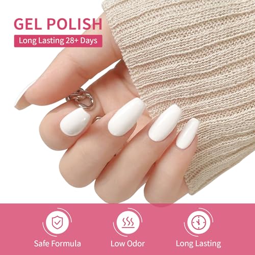 JODSONE 10 ml 6 Colors Red Rose Pink Gel Nail Polish Set All Seasons Soak off U V Lamp Gel Manicure Set for Nail Art Fast Drying & Long Lasting Valentine's Day Gifts for Her - Image 4