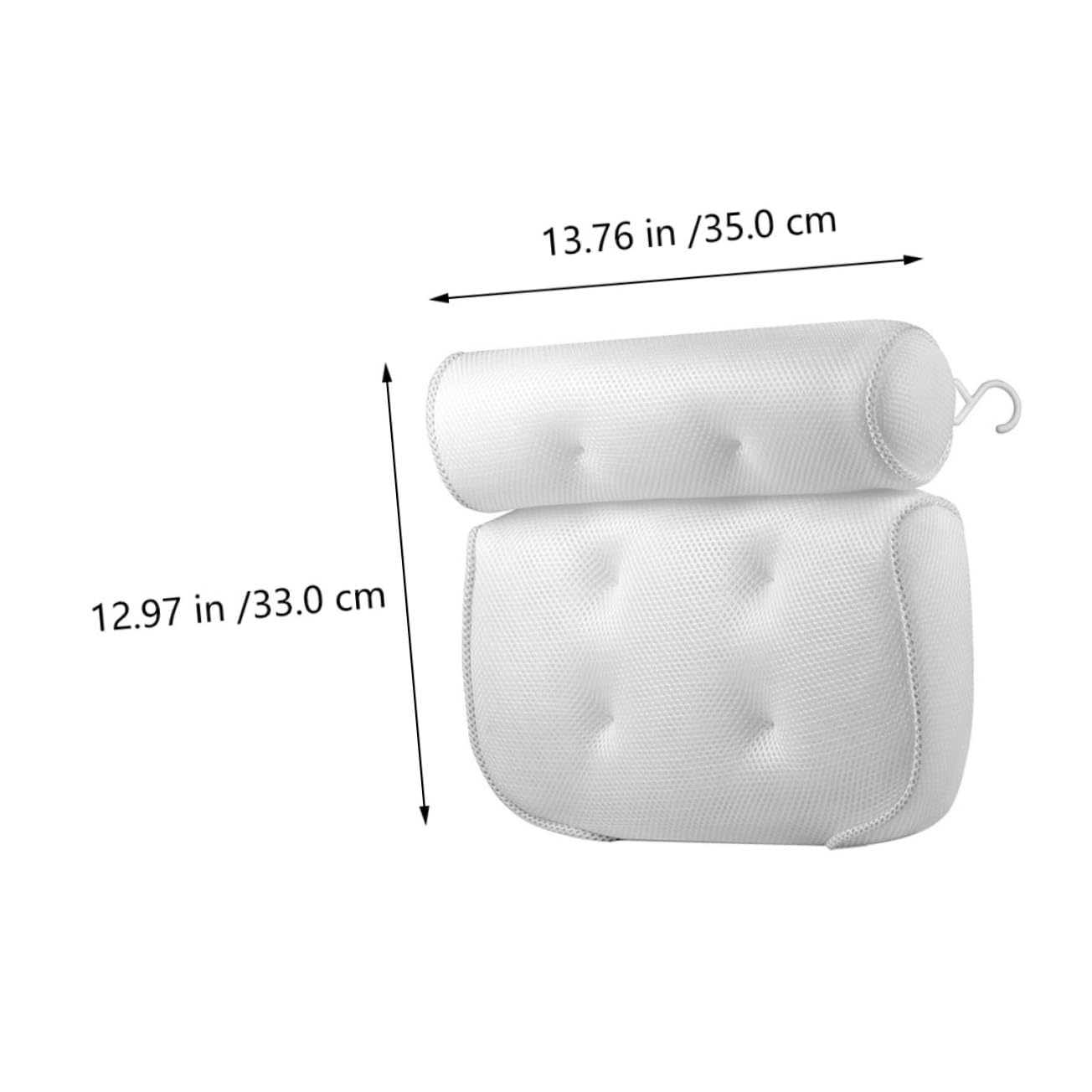 SHERCHPRY 1pezzi Cuscino Supporto Vasca Bagno Poggiatesta Cuscini Vasca Bagno Materiali Traspirante Confortevole Ventosa Fissa Dimensione Gancio Appendere Riporre Leggero Portatile Trasporta