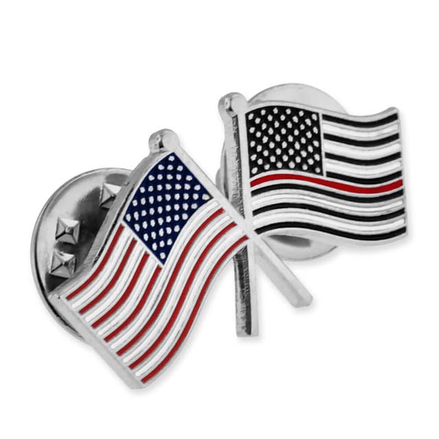 Image of PinMart's Thin Red Lapel Pin
