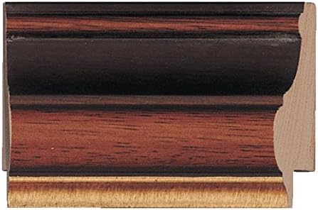 CountryArtHouse Picture Frame Moulding (Wood) 100ft bundle - Traditional Cherry Finish - 1.5" width - 1/2" rabbet depth