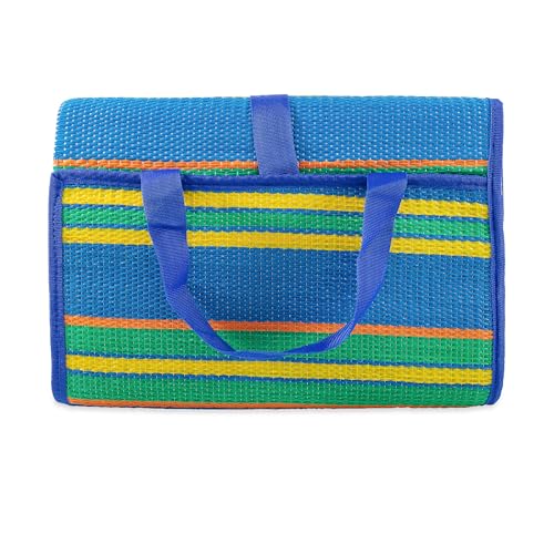Camco Handy Mat with Strap - Perfect for Picnics, Beaches, RV and Outings - Blue/Green - 60