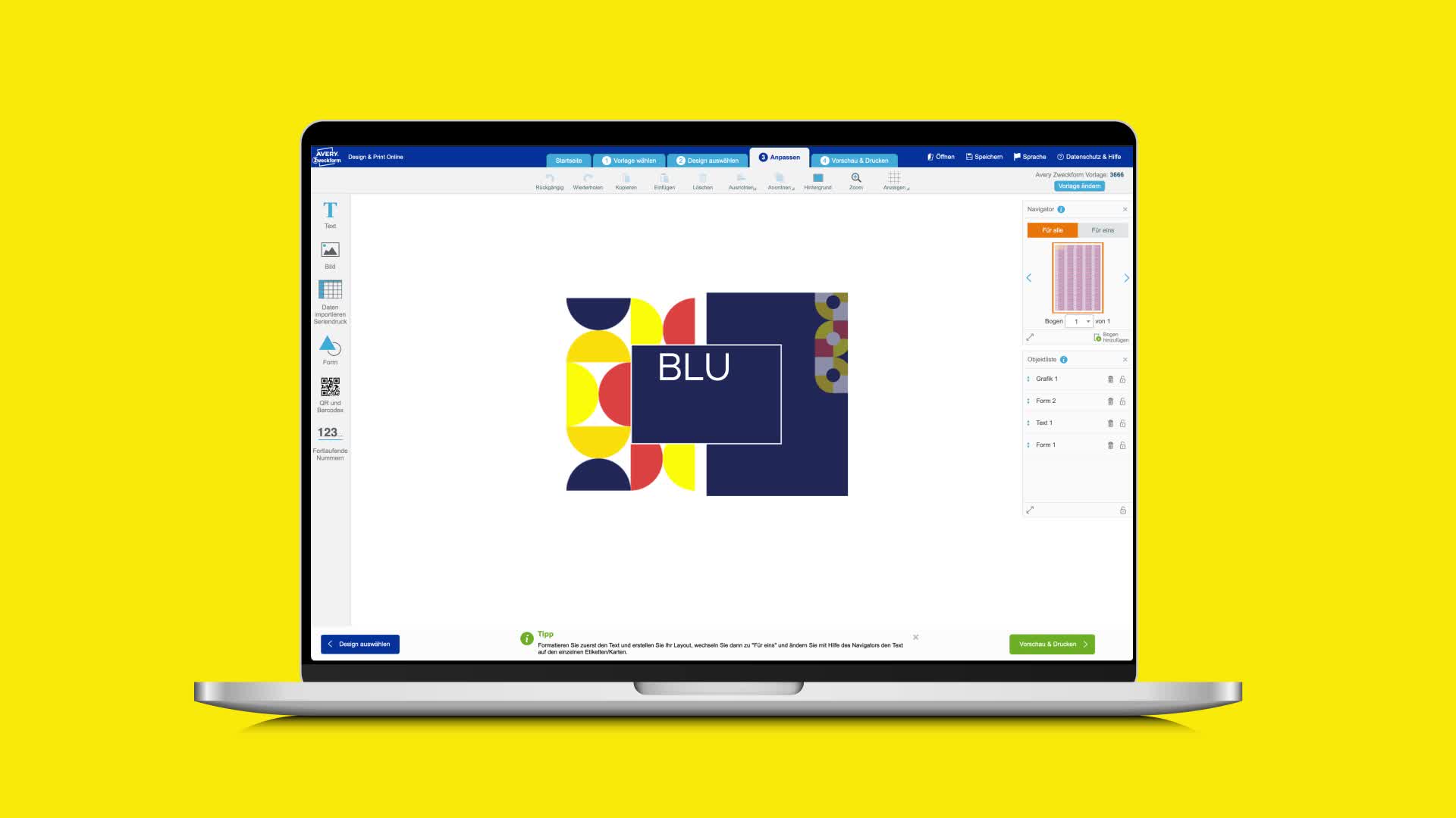 Avery Zweckform 3667-200 (A4, 200 Più 20 Etichette Universali Extra, 48,5 X 16,9 Mm) 220 Fogli Bianchi