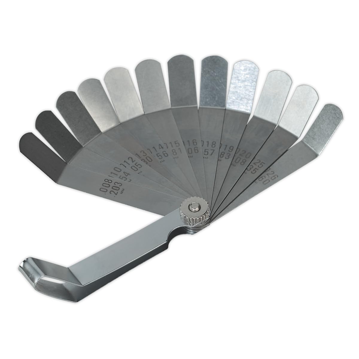 Siegen 12 Blade Feeler Gauge Offset Dual Marked