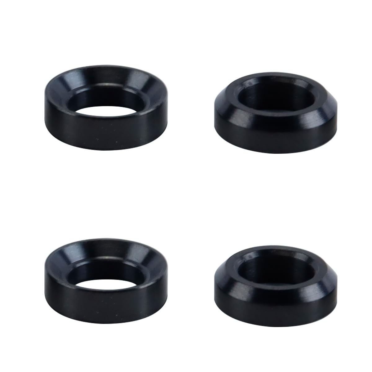 2 set di rondelle distanziali per viti freno M6 in titanio per pinze freno per mountain bike, viti fisse concave, convesse, disco di bilanciamento