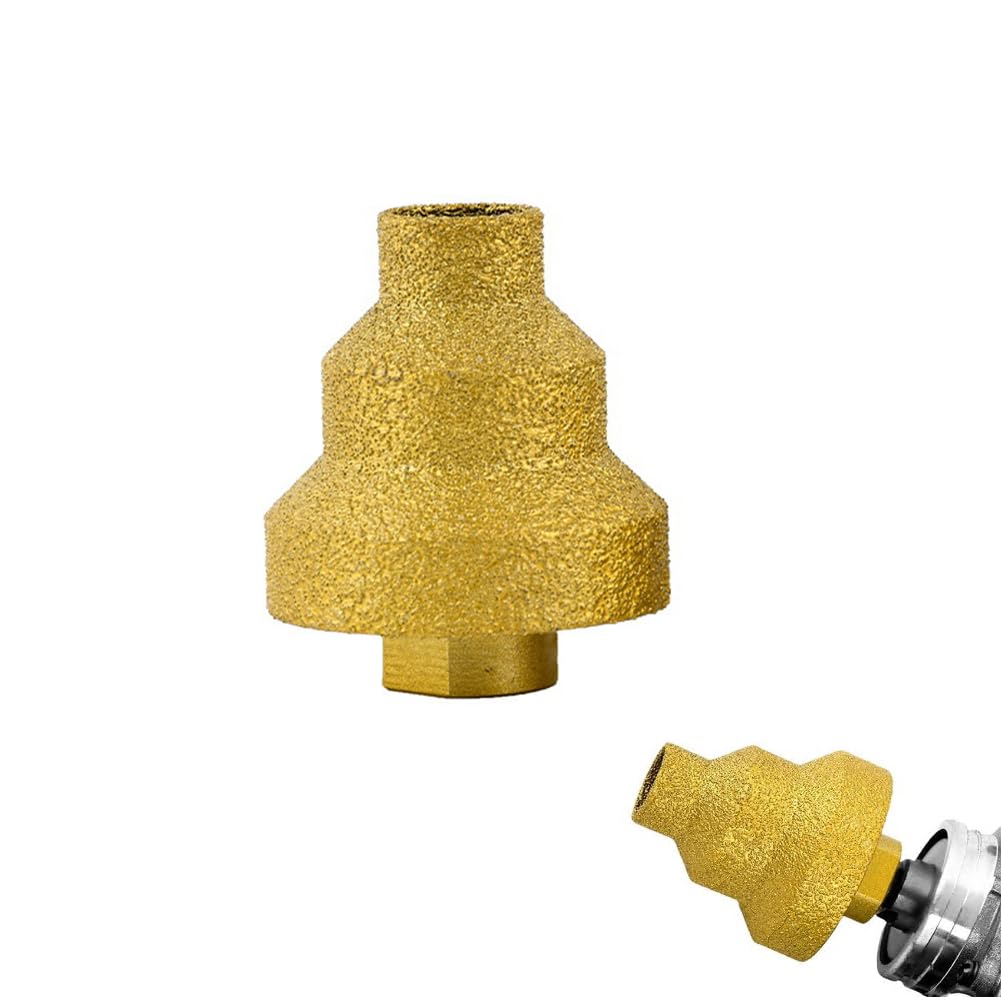 20mm 35mm 50mm Step Drill Bit for Wood Cutting, Diamond Beveling Chamfer Bits for Tiles Marble Countersink Drill Bit for Woodworking, Hole Opening(1Pc Gold)