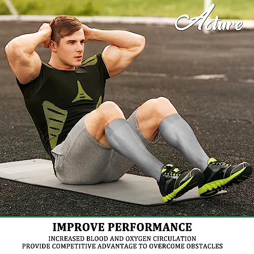 Image of Acture 6 Pairs Compression Socks for Men & Women,15-20mmHg is Best for Running, Athletic, Medical, Pregnancy, Travel