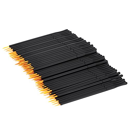 Rotekt 100 unids Desechable Eyeliner Brush Hard Head Eyeliner Liquid Brush Pincel de sombra de ojos Maquillaje