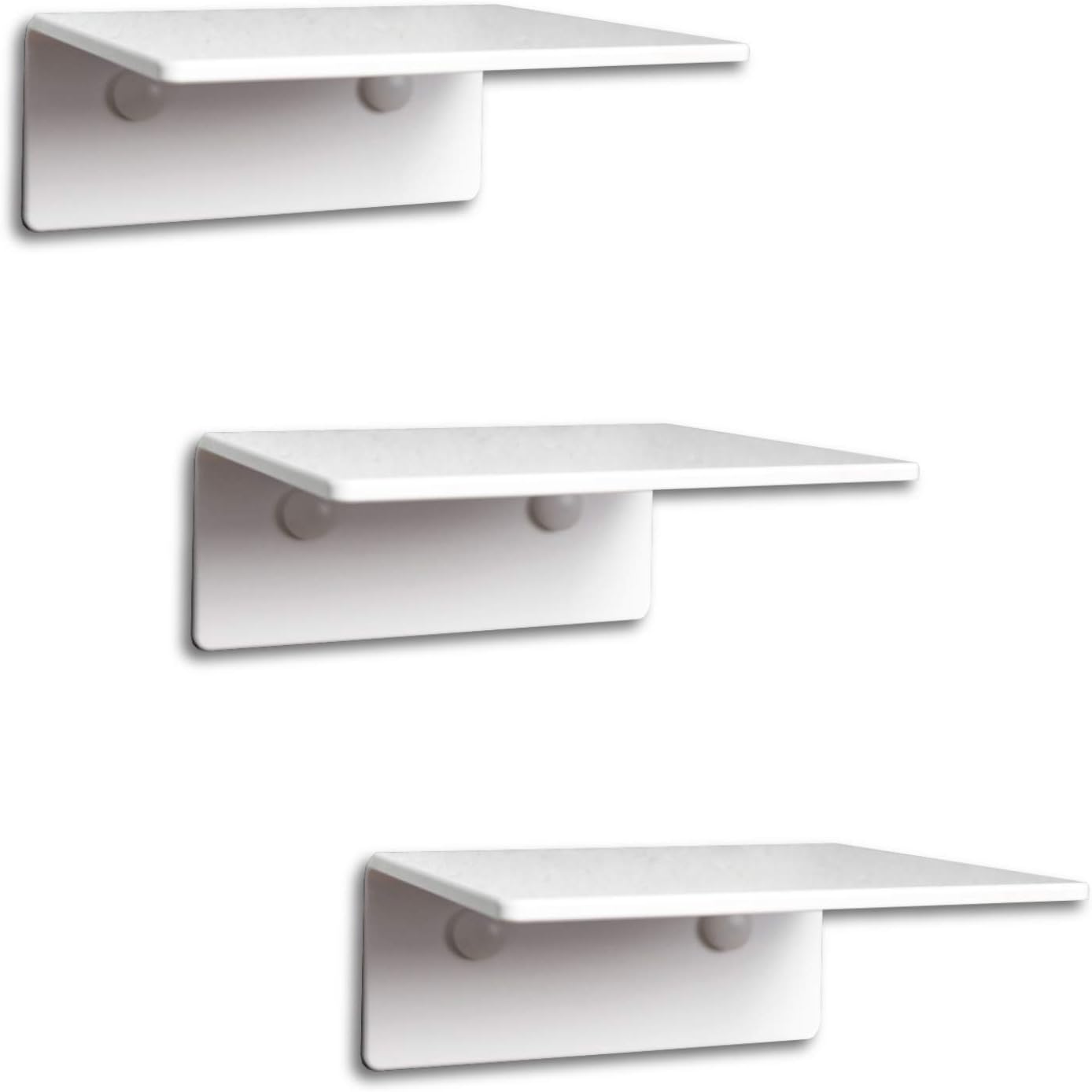 Cats staircase "Mini" made of white Plexiglas®, three-stage, 14 cm x 15 cm for cats up to 5 kg, without cork pads, a must for every cat fan