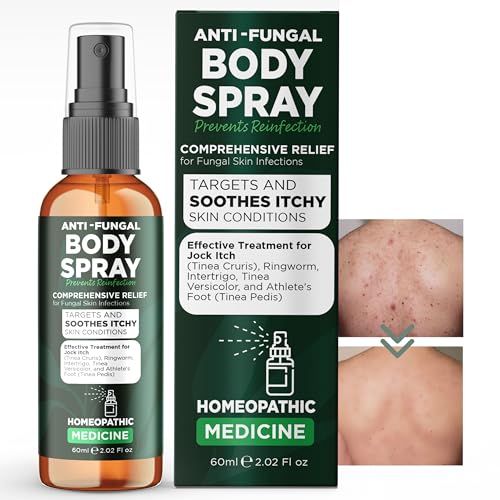 Anti-Fungal Spray for Body | Ringworm & Jock Itch Treatment, Odor Eliminator, Athlete