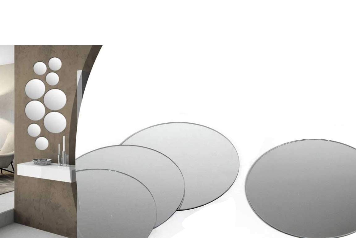 Gicos Set 4 Specchi Adesivi Rotondi 30 Cm Con Adesivi Inclusi