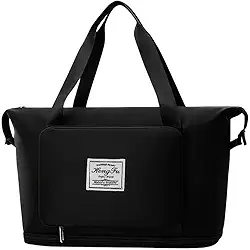 Bolsa Mala Dobrável Expansível e Impermeável Oxford – Ideal Academia e Viagem • Compartimento para Tênis/Roupas Molhadas • Alças Mão e Tiracolo Reforçadas