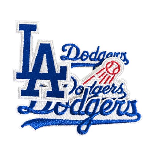 4PCS Iron on Patch Baseball Iron on Patch for Hat Jacket Jeans and Backpack (Los Angeles)