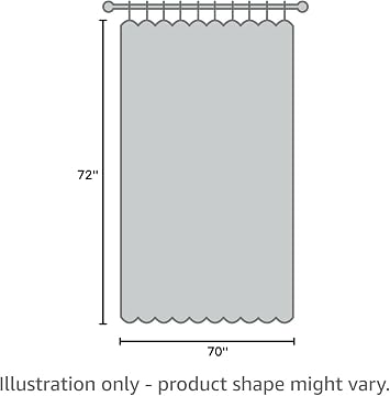 Popular Bath Zambia Collection Shower Curtain, Chocolate Brown, 72 x 70 Inch Polyester Fabric Decorative Bathroom Curtain
