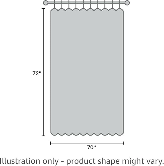 Popular Bath Zambia Collection Shower Curtain, Chocolate Brown, 72 x 70 Inch Polyester Fabric Decorative Bathroom Curtain