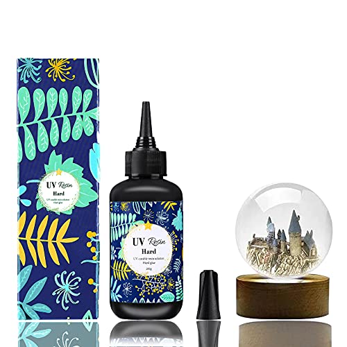 LASOFAMERE-200g UV Resin Crystal UV Clear Ultraviolet Curing Epoxy Resin,Crystal Clear Hard Glue Solar Cure Sunlight Activated Resin for DIY Jewelry Making, Craft Decoration,Casting ï¼ Coating