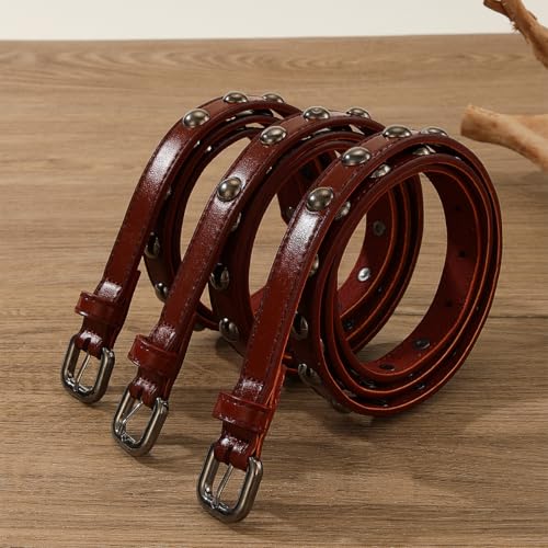 Women Fashion Leather Belt for Jeans Dress Women Punk Leather Belt2