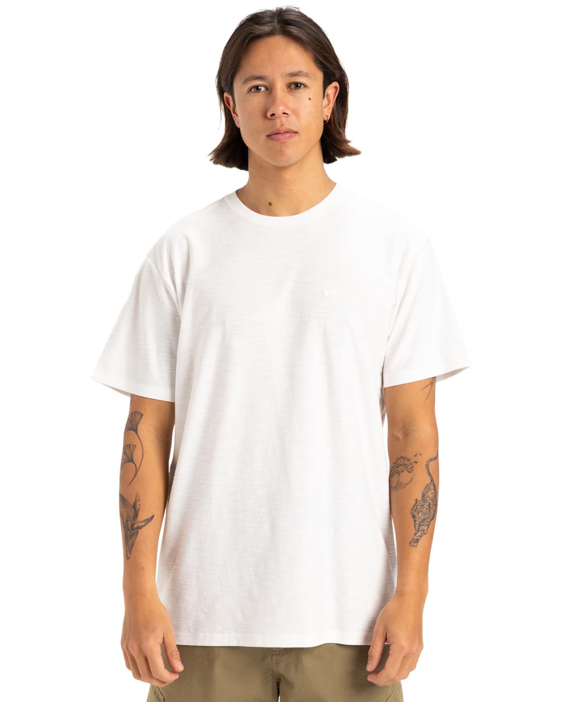 Quiksilver Knit top SLUB ROUNDNECK Men White S