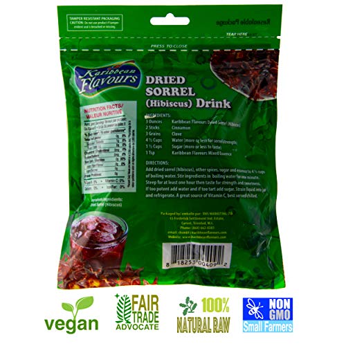 Premium Sorrel (5 pack) Hibiscus Herbal Tea Whole Petal 5 x 3 Oz - Dried Raw Natural - Non GMO - Vegan - USFDA Certified - Makes A Refreshing Iced Tea Or Hot Tea - Thumbnail 7