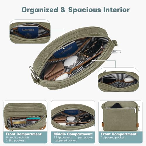 Image of Anti Theft Crossbody Bag for Women, RFID Blocking Travel Purse Slash Proof | CHUNLI Pickpocket Proof Crossbody Bags, Travel Purse Bag with Lockable Zippers & Slash Resistant Strap