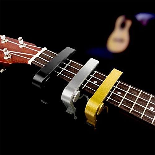 Debonice Capodastre de Guitare Alliage Capo de Guitare pour Guitare Acoustique Électrique,Ukulele, Basse (Argent) - Les Beatles, Paul McCartney, John Lennon, RIngo Starr, George Harrison Debonice Capodastre de Guitare Alliage Capo de Guitare pour Guitare Acoustique Électrique,Ukulele, Basse (Argent) – Image 7
