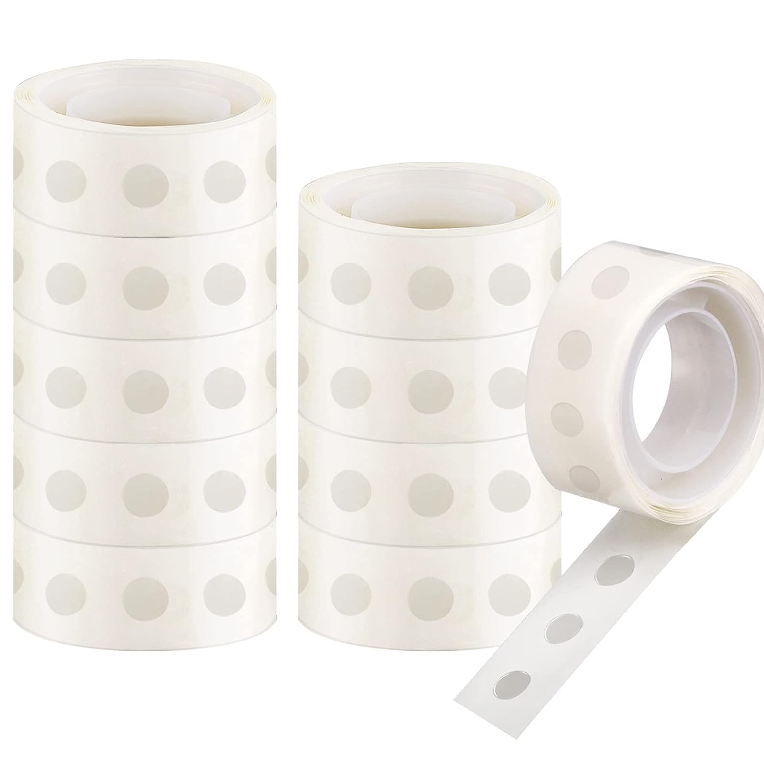 GHAKKEGlue Points, 2000 dots, 20 Rolls Poster Putty Adhesive Clear Balloons Dots Tape Removable Double Sided Non Trace Stickers for Wedding Decoration, Art Craft, Party Supplies 100 Pcs/Roll