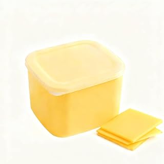 Sliced Cheese Container, Plastic Airtight Shredded Cheese Keeper Food Vegetable Ham Storage Container with Clear Lid For Refrigerator(S 36x18x72in)