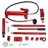 XtremepowerUS 4 Ton Porta Power Hydraulic Jack Body Frame Repair Kit Auto Shop Set Truck, Farm, Garage Auto Body Car Repair with Storage Case