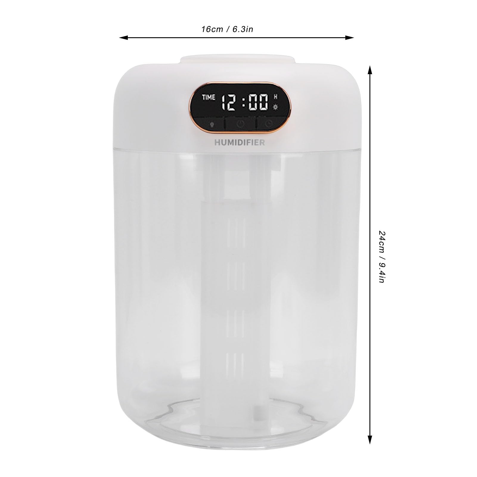 Umidificatore a Doppio Spruzzo Umidificatore Personale Silenzioso 3L con Luce Notturna per Camera da Letto, Ufficio, Dormitorio