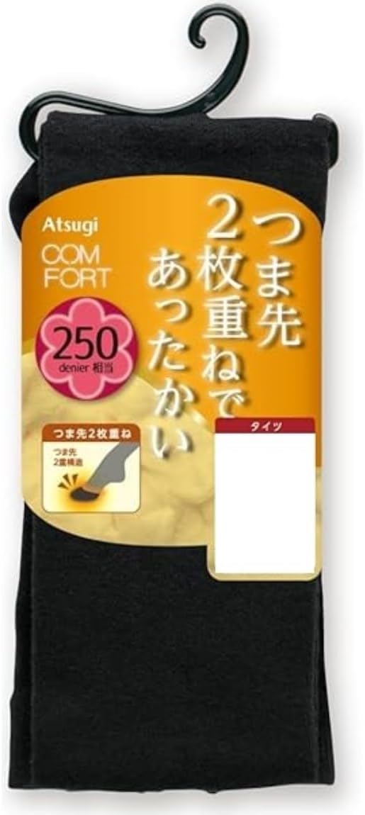ATSUGI(アツギ) タイツ[COMFORT（コンフォート）] つま先二重編みタイツ 250デニール相当 綿入り TL1841レディース