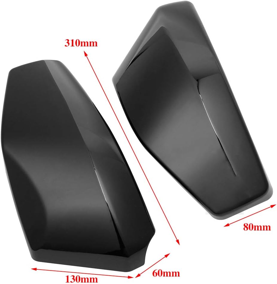 H RUO Motorcycle Left & Right Side Battery Fairing Covers Compatible with Honda VTX 1300 Retro Spoke Tourer 2003-2009