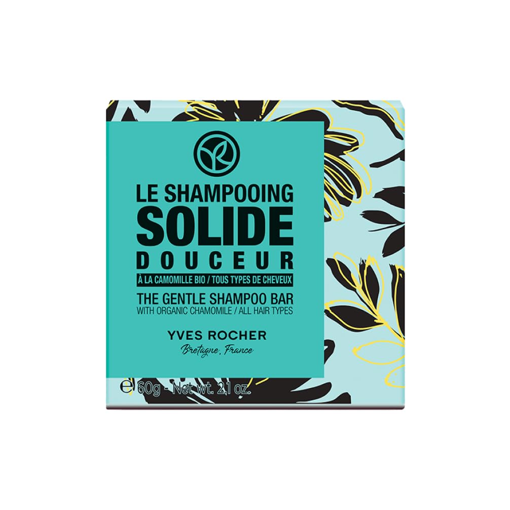 Yves Rocher GREEN HEROES Festes Shampoo Mild & Sanft | zartes Shampoo für gesunde und geschmeidige Haare | Haarseife für mehr Glanz in den Haaren