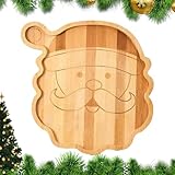 Bandejas de servicio de Navidad, tabla de embutidos de Navidad,Tablero de servicio de Navidad Versátil Bandeja de comida navideña - Bandeja de servicio lavable para árbol de navidad, Platos para